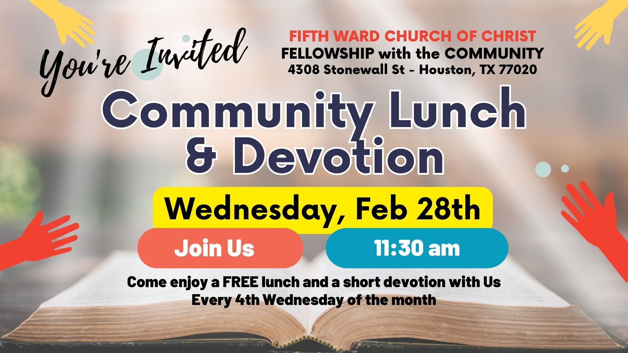 Community Lunch and Devotion
