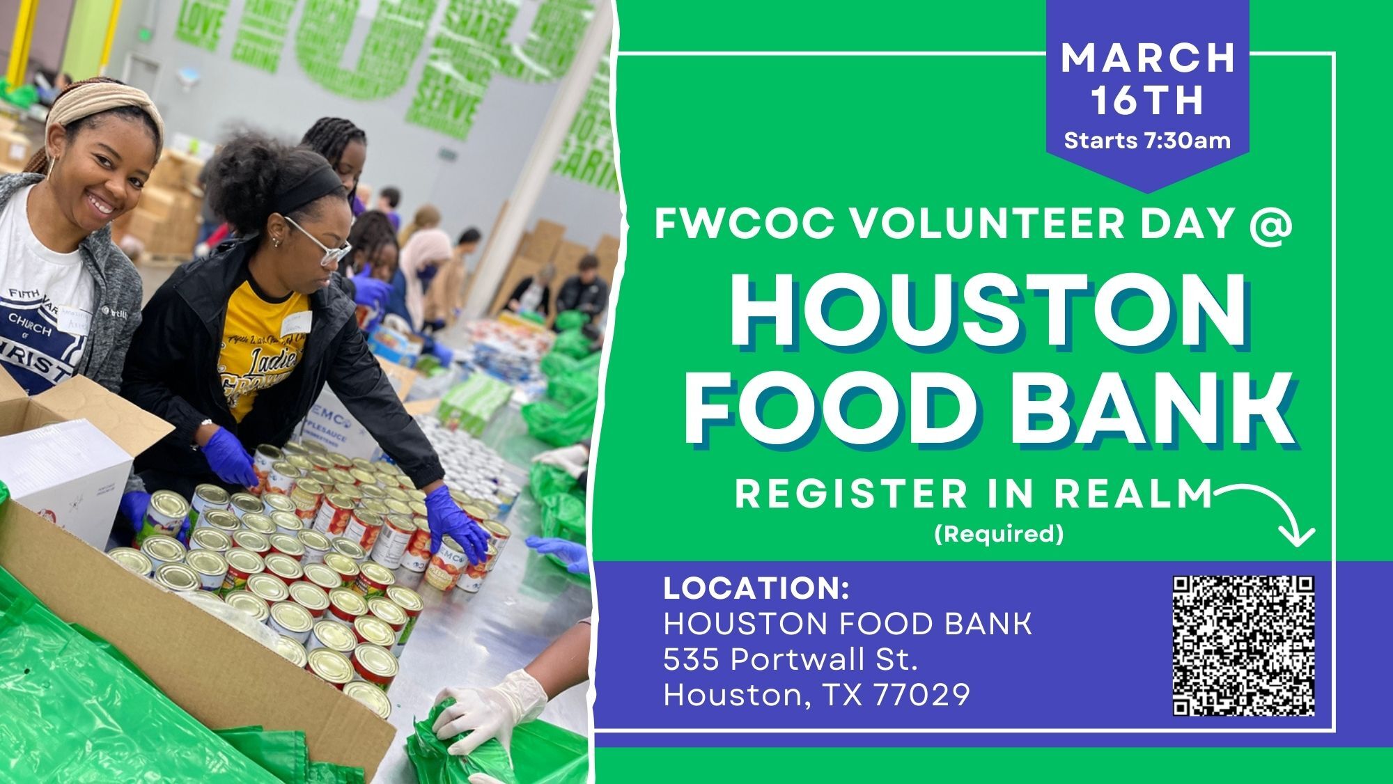 FWCOC Volunteer Day At Houston Food Bank