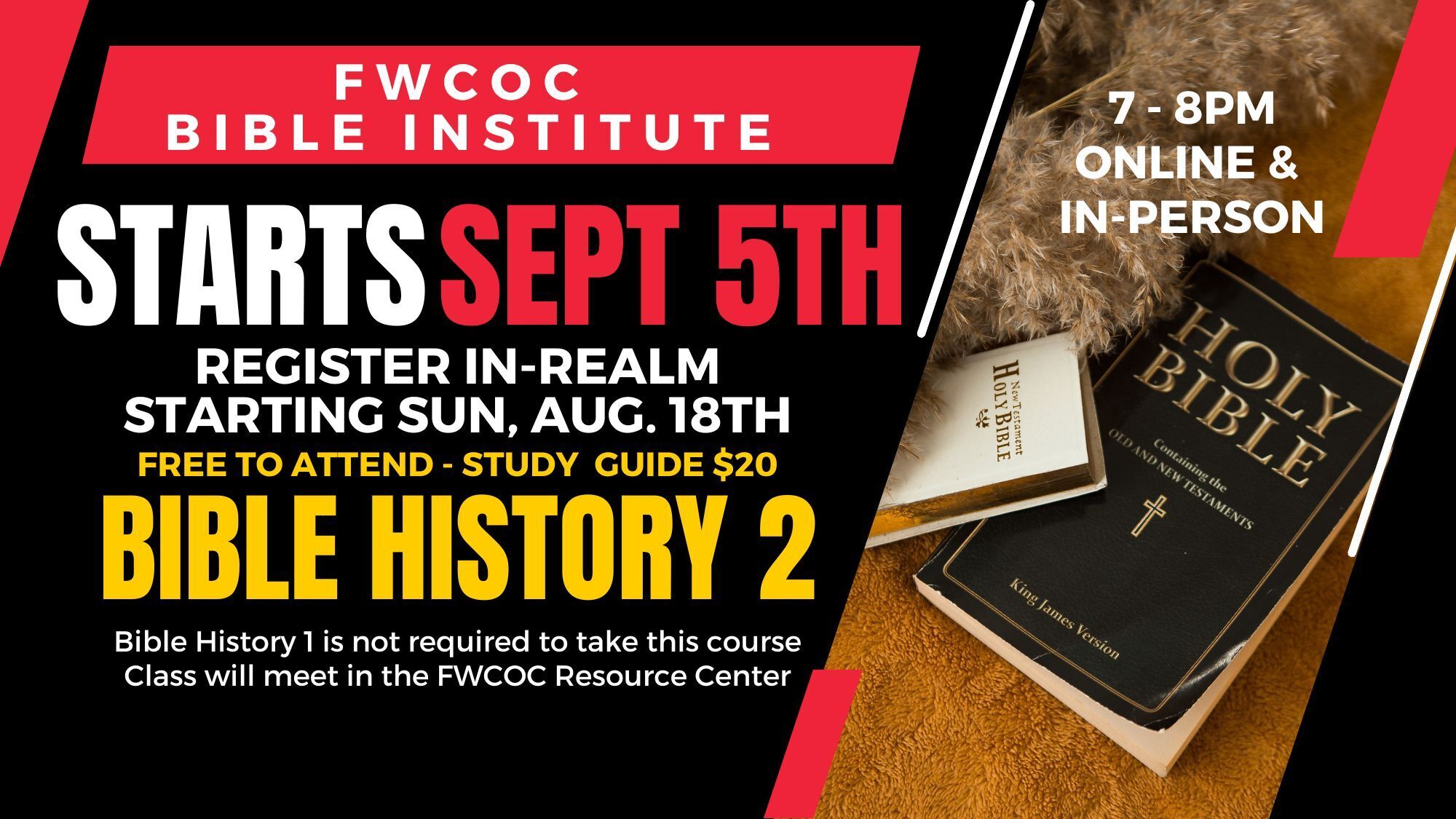 FWCOC Bible Institute (Bible History Part II)